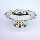 A pierced hallmarked silver dish, Dia. 25.5cm.