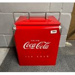 A Coca-Cola advertising cooler box, 32 x 24 x 43cm.