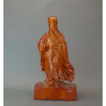 A large Chinese carved hardwood figure, H. 46cm.