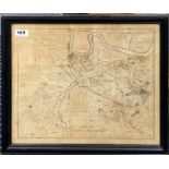 A framed early map of the hundred of Blackheath, framed size 47 x 41cm.