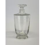 A Lalique crystal decanter acid etched R. Lalique France, H. 21cm.