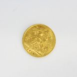 An unmounted 1914 half sovereign coin.