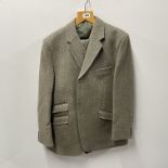 A heavy quality gent's tailor made three piece country suit, shoulder to shoulder 46cm, waist size