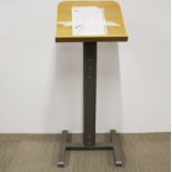 A Sasco adjustable metal lectern, H. 121cm.