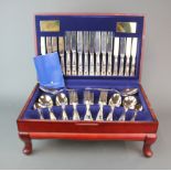 A cased set of Viner's silver plated cutlery.