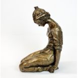 A Frith sculptures cold cast bronze figure of a girl, H. 25cm.