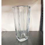 A signed art glass vase, H. 25cm.