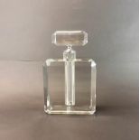 A large cut crystal Chanel style perfume bottle, H. 26cm.