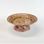 A Chinese hand enamelled porcelain comport, Dia. 19cm. H. 7cm.