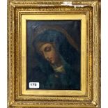 A gilt framed 19th Century oil behind glass portrait, frame size 35 x 40cm.