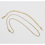 A 9ct yellow gold chain, L. 40cm, with a 9ct yellow gold bracelet.