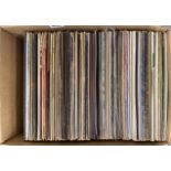 A box of approx. 100 mixed LP records.