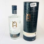 A boxed 70cl bottle of Anno 60 gin.