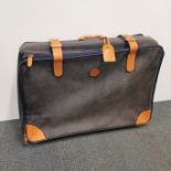 A Bric's blue and tan leather case, 70 x 50 x 23cm.