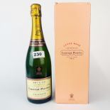 Two bottles of Laurent-Perrier Champagne.