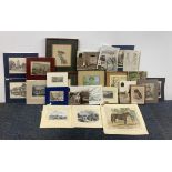 A group of framed and unframed prints and engravings, largest 45 x 37cm.