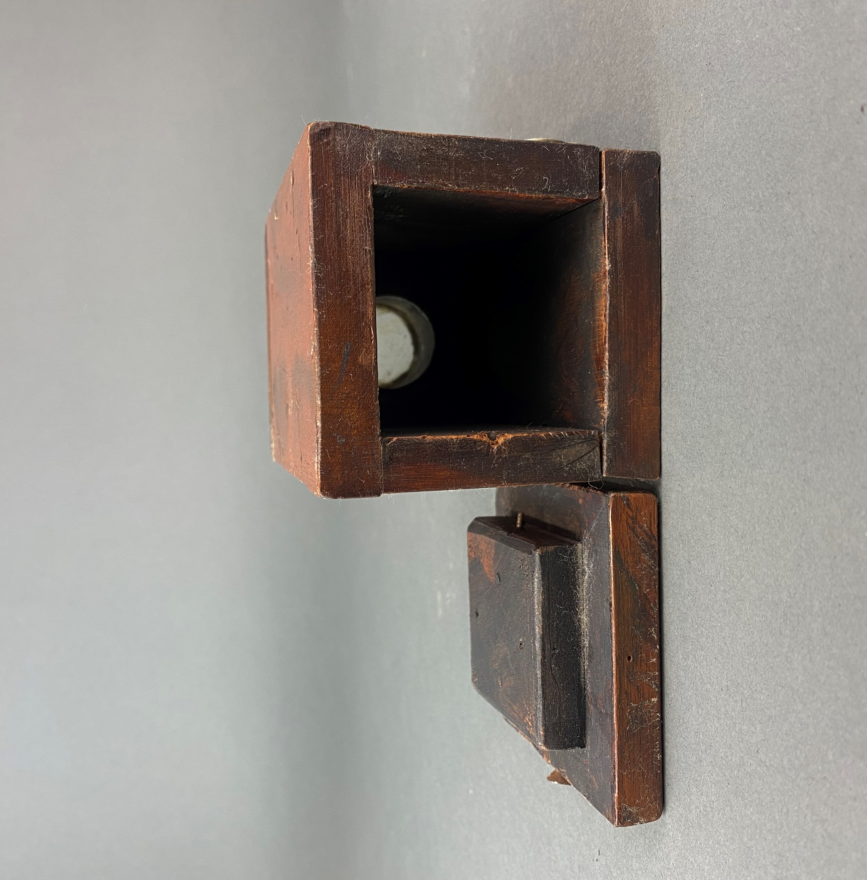 A mahogany replica of a Fox Talbolt type 'mouse trap' camera, DL. 14.5cm. - Image 3 of 3