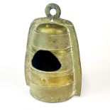 A Benin bronze bell, H. 24cm.