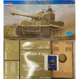 A Hobby Boss boxed 1/16 scale Pz.Kpfw. VI Tiger I tank model kit. Appears to be complete.