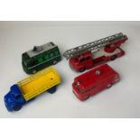 Four Dinky Toys/Dinky Supertoys diecast models: model no. 955, no. 968, no. 531 and no. 956.