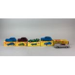 Five boxed Dinky Toys diecast model vehicles: model no. 152, no. 239, no. 153, no. 151 and no. 194.