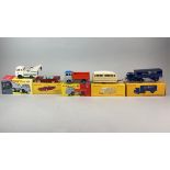Five boxed (reproduction) Dinky Toys diecast model vehicles: model no. 434, no. 555, no. 811, no.