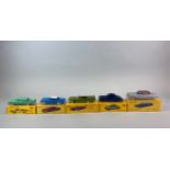 Five boxed (reproduction) Dinky Toys diecast model vehicles: model no. 191, no. 540, no. 39F, no.