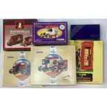 Six boxed Corgi advertising related diecast model vehicles.