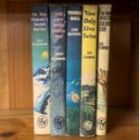 Five hardback copys of Ian Flemming's James Bond books.