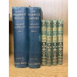 Two volumes, clothbound, of The Pickwick papers, proofs Victoria edition, limited 2000 copies (500