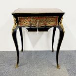 A fine 19th century French Boulle workbox, 60 x 40 x 75cm.