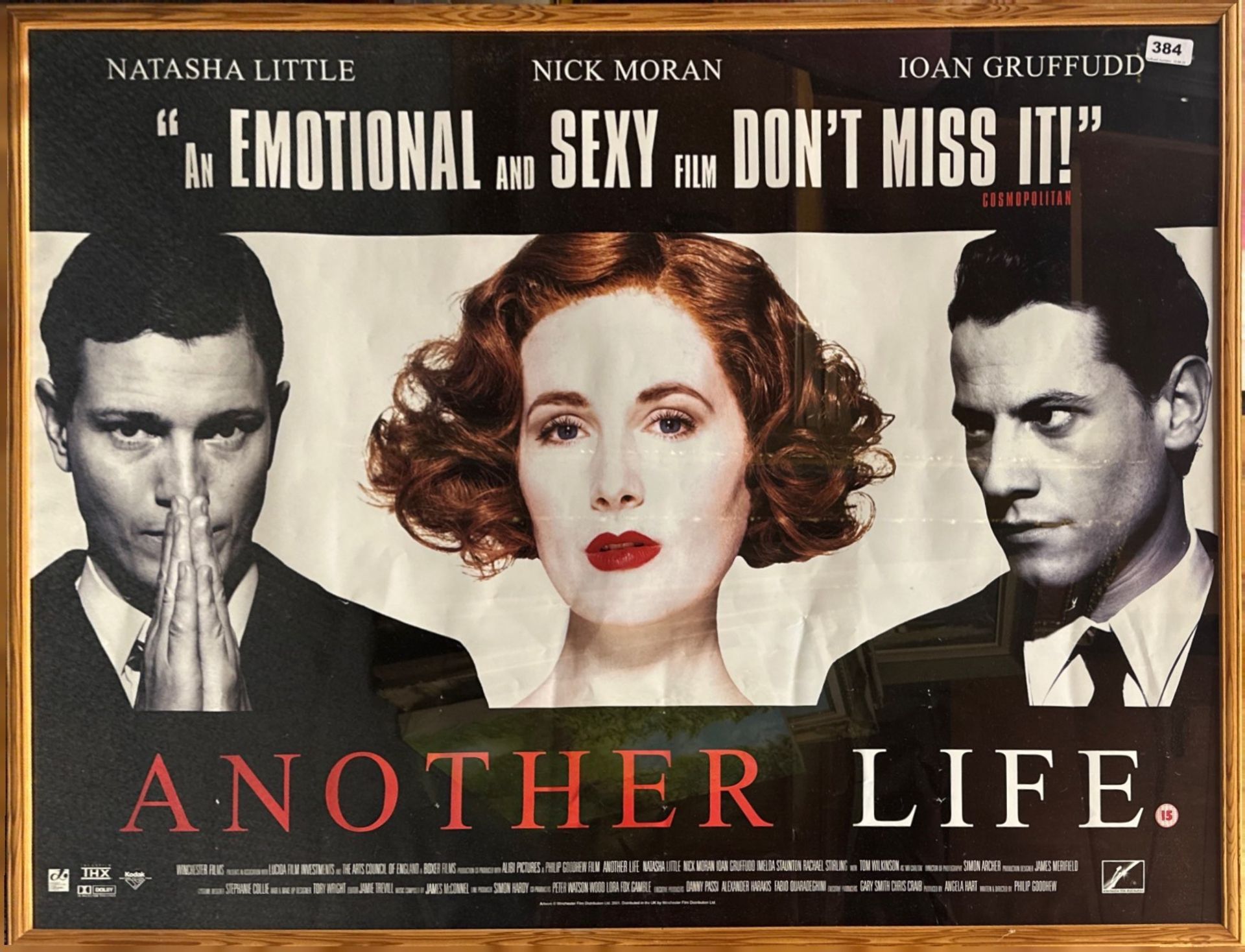 A large framed film poster of 'Another Life' 2001, frame 105 x 80cm.