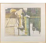 H Kaufman; A pencil signed limited edition 9/50 lithograph 'Ponte diado' frame size 56 x 66cm.