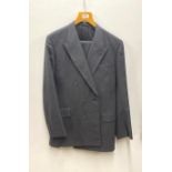 A gent's vintage Roger Crawford double breasted two piece suit with high waist trousers for