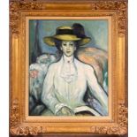 A gilt framed oil on canvas, after Degas, frame size 73 x 83cm.