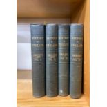 Four clothbound volumes of the History of England by T Smollett, 1841.