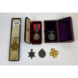 A small group of mixed medals, including G-31517 PTE.E.F. Hoodless, Royal West Kent regiment.
