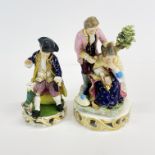 Two 19th century Derby porcelain figures, tallest 20cm.
