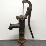 A small cast iron 'Rainbow' water pump, H. 77cm.