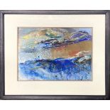 Ann Winn; A framed gauche and pastel 'Across from Ullapool 1993' frame size 57 x 47cm. Exhibition