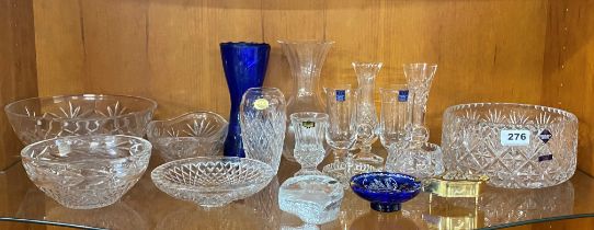 A quantity of good glassware including Dartington and Edinburgh crystal.