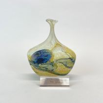 Peter Layton; A studio glass vase, H. 19cm. With aluminium exhibition label.