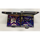 Two cases of Masonic regalia, etc.