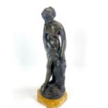 A 19th/early 20th century cast bronze female figure after Falconet, H. 44cm.