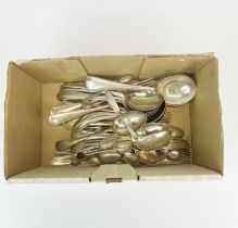 An extensive quantity of hallmarked silver cutlery.