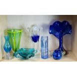 A group of mixed good glassware, tallest 26cm.
