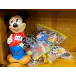 A quantity of Mickey Mouse items, largest H. 27cm.