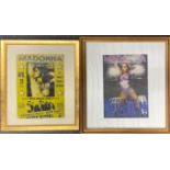 Two framed original Madonna concert posters, largest frame size 56 x 63cm. Prov. Originally Susie