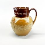 A Doulton Lambeth 1897 Queen Victoria golden jubilee jug, H. 18cm.
