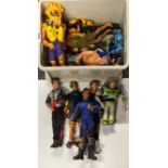 A collection of Action Man figures.